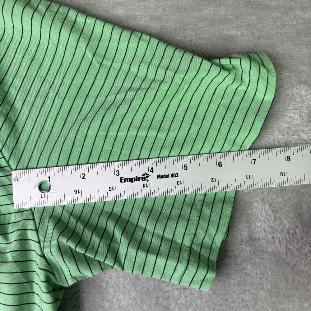 Ralph Lauren Polo Golf Stretch Isle Men XL Short Sleeve Green‎ Stripes Pony Logo